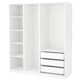 IKEA PAX ПАКС, гардероб, білий, 175x58x201 см 691.285.67 фото