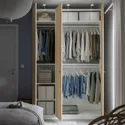 IKEA PAX ПАКС / FORSAND ФОРСАНД, гардероб, комбинация, белый / дуб, окрашенный в белый цвет, 150x60x236 см 595.007.03 фото thumb №2