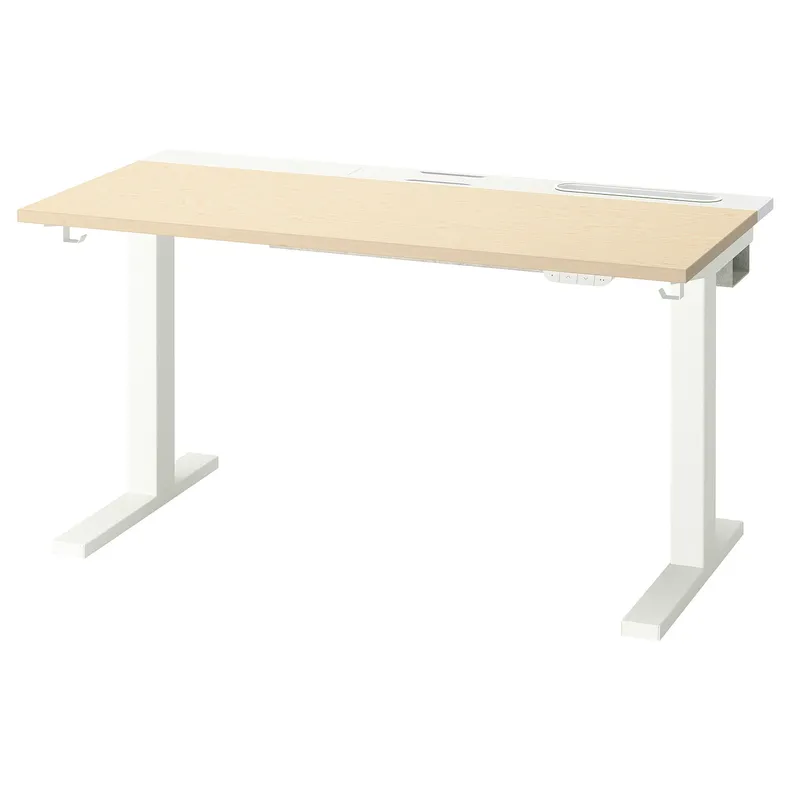 IKEA MITTZON МІТТЗОН, стіл регульований, електричний okl береза / білий, 120x60 см 695.264.82 фото №2