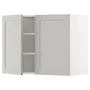 IKEA METOD МЕТОД, навесной шкаф с полками / 2дверцы, белый / светло-серый, 80x60 см 694.687.88 фото