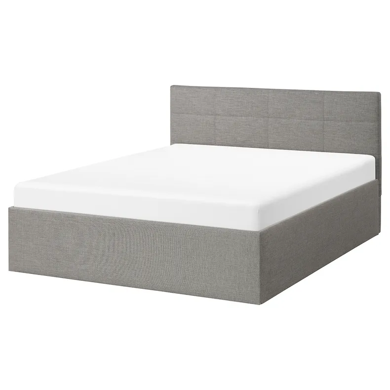 IKEA SKARVLO СКАРВЛО, ліжко з підіймальним механізмом, сірий, 140x200 см 705.560.86 фото №1