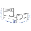 IKEA HEMNES ХЕМНЭС, каркас кровати с матрасом, белая морилка / твердая древесина Экрехамн, 160x200 см 195.368.17 фото thumb №17