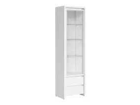 Шкаф BRW KASPIAN, 200х56 см, белый / матовый белый REG1W2S-BI/BIM фото
