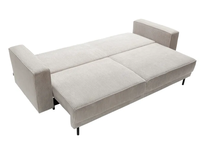 BRW Тримісний диван-ліжко Molde з ящиком для зберігання вельветовий бежевий, Anafi 07 Бежевий SO3-MOLDE-3DL-G1_B8883F фото №6
