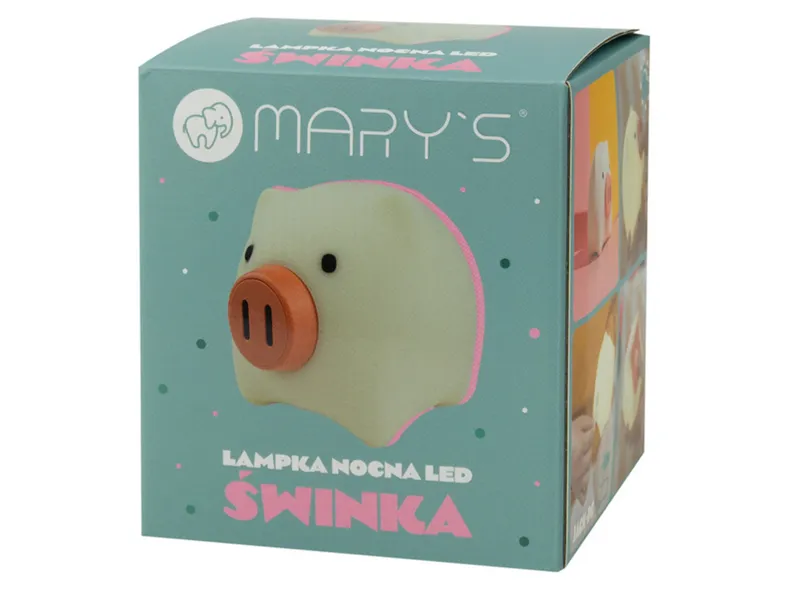 BRW Светодиодная силиконовая лампа Mary's Pig белая 096898 фото №10