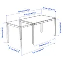 IKEA VANGSTA ВАНГСТА / ADDE АДДЕ, стол и 4 стула, белый / белый, 120 / 180 см 594.830.44 фото thumb №9