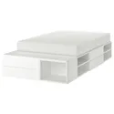 IKEA PLATSA ПЛАТСА, каркас кровати с 4 ящиками, белый / фонны, 142x244x43 см 093.029.13 фото thumb №1