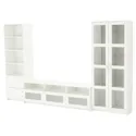 IKEA BRIMNES БРИМНЭС, шкаф для ТВ, комбин / стеклян дверцы, белый, 320x41x190 см 592.782.32 фото thumb №1