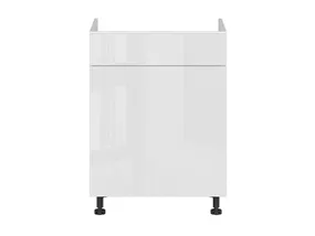 BRW Кухонный шкаф под мойку Top Line 60 см с выдвижным ящиком белый глянец, альпийский белый/глянцевый белый TV_DKS_60/82_SMB/B-BAL/BIP фото