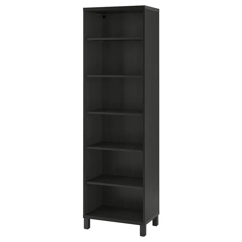 IKEA BESTÅ БЕСТО, шкаф, черно-коричневый, 60x40x202 см 692.849.87 фото №1