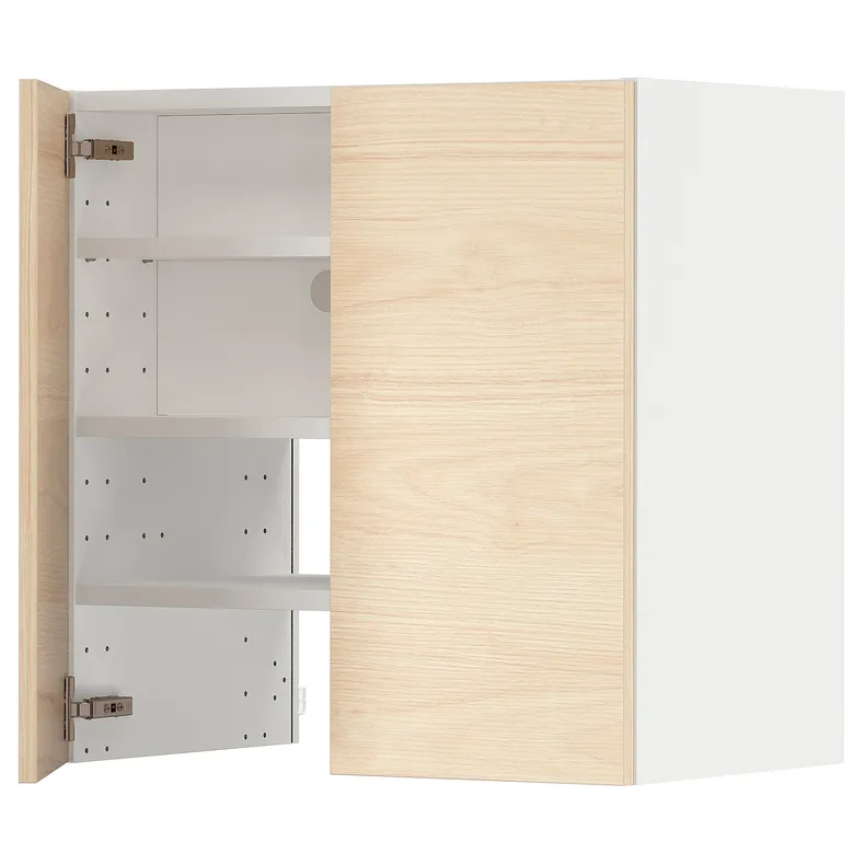 IKEA METOD МЕТОД, навесной шкаф д / вытяжки / полка / дверь, белый / аскерсундский узор светлый ясень, 60x60 см 295.052.50 фото №1
