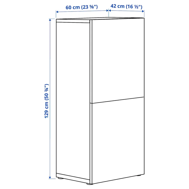 IKEA BESTÅ БЕСТО, стеллаж с дверьми, белый Лаппвикен / белый, 60x42x129 см 694.297.06 фото №3