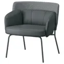 IKEA BINGSTA БИНГСТА, кресло, Виссл темно-серый / Кабуса темно-серый 204.460.95 фото thumb №1
