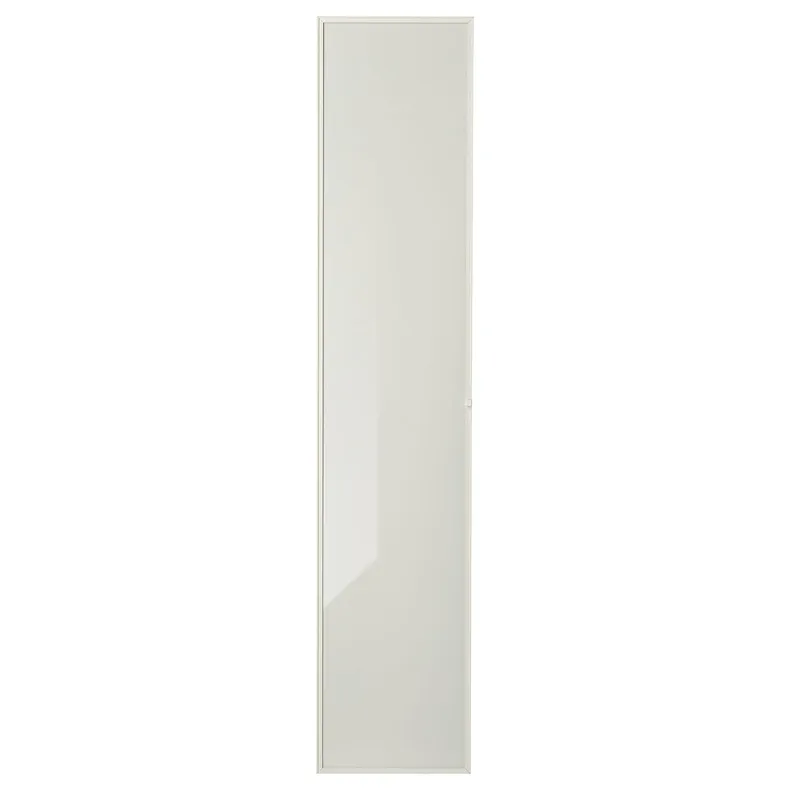 IKEA HÖGBO ХЕГБУ, скляні дверцята, білий, 40x192 см 205.172.43 фото №1