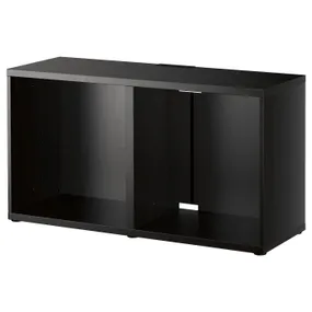 IKEA BESTÅ БЕСТО, тумба під телевізор, чорно-коричневий, 120x40x64 см 402.998.85 фото