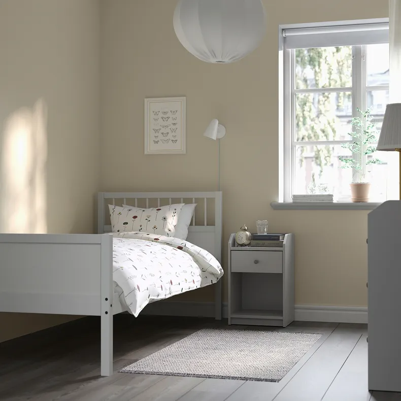 IKEA SMYGA СМИГА, каркас кровати, светло-серый, 90x200 см 604.807.80 фото №4