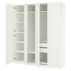 IKEA PAX ПАКС / GULLABERG ГУЛЛАБЕРГ, гардероб, комбинация, белый/белый, 200x60x236 см 495.637.53 фото