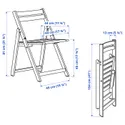 IKEA NÄMMARÖ НЭММАРЁ, стол+4 складных стула, д / сада, светло-коричневое пятно, 140 см 195.447.23 фото thumb №3