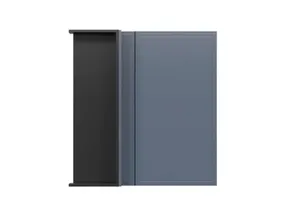 BRW Угловой верхний кухонный шкаф Верди левый мистик матовый строит угловой 90х95 см, черный/матовый FL_GNW_90/95/40_L/B-CA/MIM фото