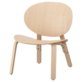 IKEA FRÖSET ФРЕСЕТ, кресло, Шпон дуба, окрашенный в белый цвет 804.256.41 фото