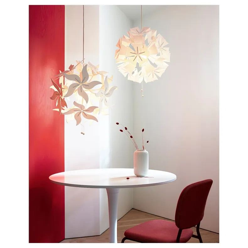 IKEA RAMSELE РАМСЕЛЕ, подвесной светильник, цветок / белый, 43 см 304.048.82 фото №3