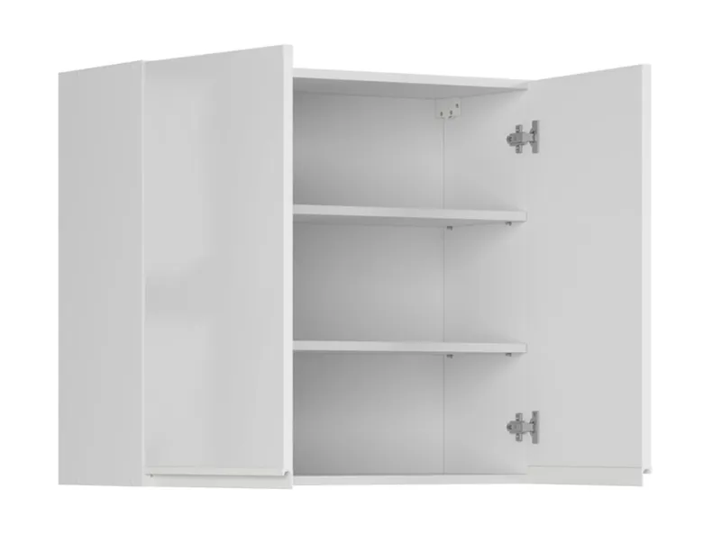 BRW Двухдверный верхний кухонный шкаф Sole 80 см белый глянец, альпийский белый/глянцевый белый FH_G_80/72_L/P-BAL/BIP фото №3