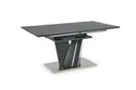Обідній стіл розкладний HALMAR SALVADOR 160-200x90 см, стільниця - темно-сірий, ніжки - темно-сірі фото thumb №3