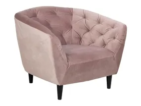BRW Крісло для відпочинку Ria 1 стьобане велюрове пудрово-рожеве FO-RIA-1--VIC_18 фото