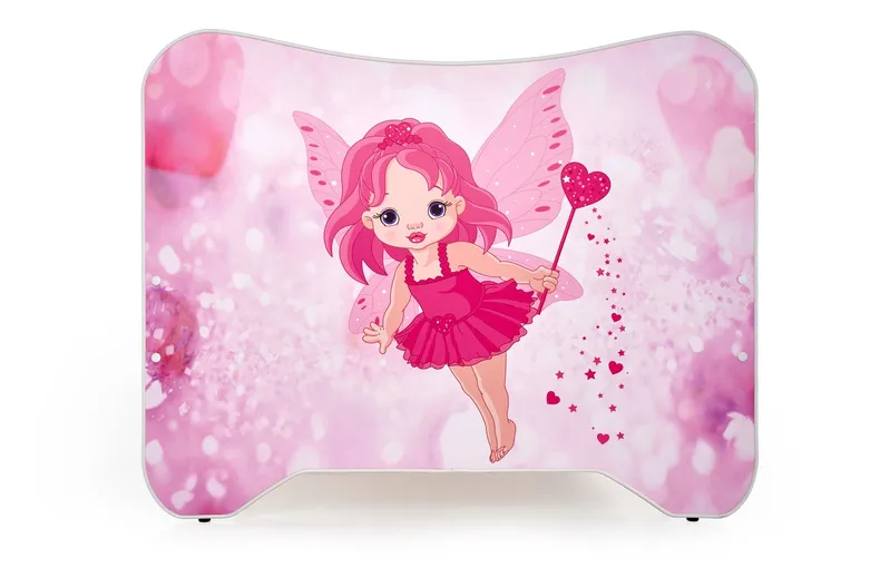 Ліжко для дітей з матрацом HALMAR HAPPY Fairy 145x76 см біле/рожеве фото №3