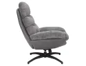 Кресло мягкое поворотное SIGNAL GISELLE, ткань + экокожа: серый фото thumb №2