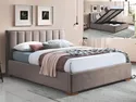 Кровать двуспальная бархатная SIGNAL MARANI, 160x200 см, Bluvel 40 - бежевый фото thumb №1