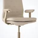 IKEA MULLFJÄLLET МУЛЛЬФЙЕЛЛЕТ, крісло для конференцій на коліщатах, Нагген бежевий 193.997.97 фото thumb №4