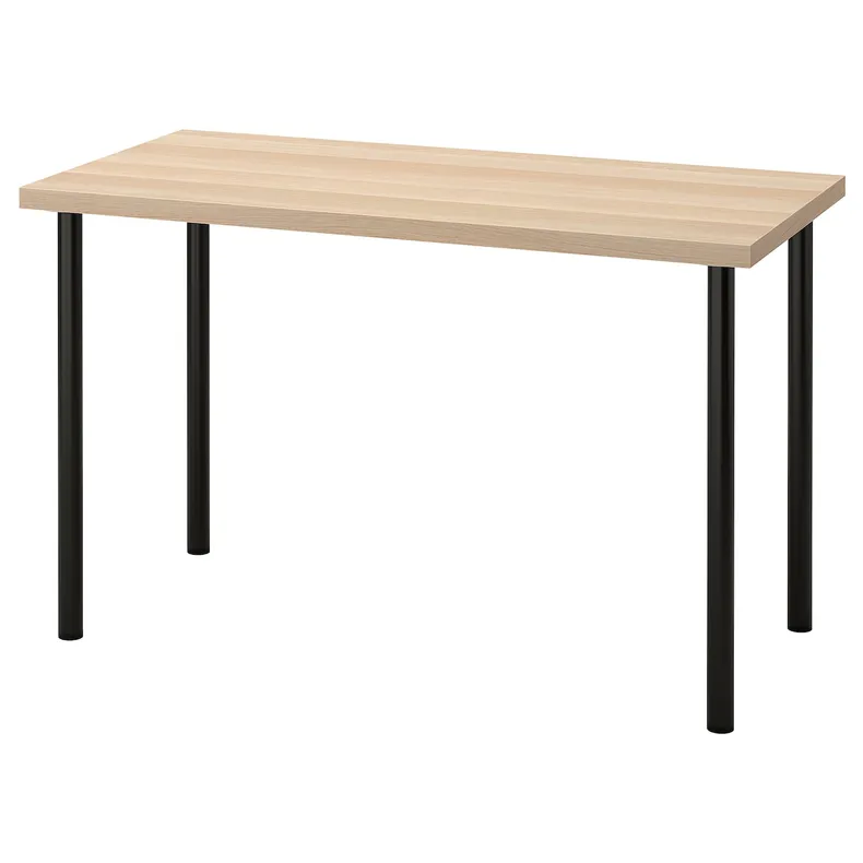 IKEA LAGKAPTEN ЛАГКАПТЕН / ADILS АДІЛС, письмовий стіл, під білений дуб / чорний, 120x60 см 694.168.84 фото №1