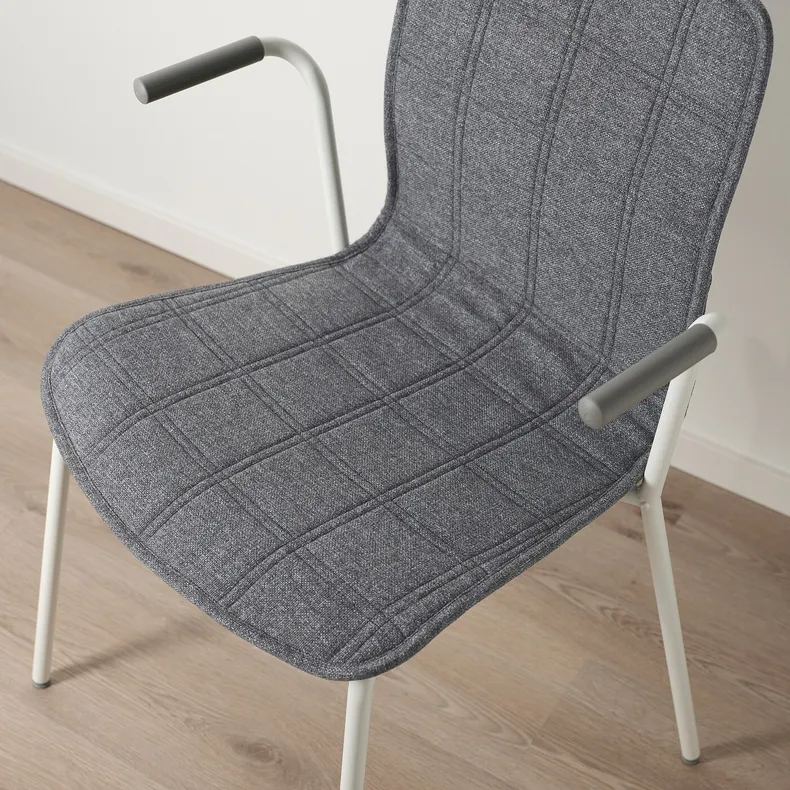 IKEA LÄKTARE ЛЕКТАРЕ, крісло для конференцій, середній сірий/білий 495.032.50 фото №8