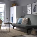 IKEA NYHAMN НИХАМН, 3-местный диван-кровать, Матрас с карманными пружинами/Skartoft черный/светло-серый 894.946.11 фото thumb №2