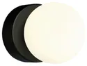 BRW Настінний світильник для ванної Brazos зі скла та сталі білий і чорний 083933 фото thumb №1