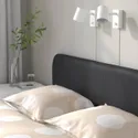 IKEA SLATTUM СЛАТТУМ, каркас ліжка з оббивкою, Віссл темно-сірий, 140x200 см 005.712.45 фото thumb №4