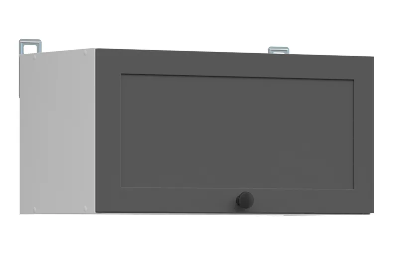 BRW Кухонный шкаф Junona Line 60 см с навесным верхом графит, белый/графит GO/60/30-BI/GF фото №2