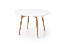 Кухонный стол раскладной HALMAR EDWARD 120-200x100 см дуб медовый/белый; ножки : дуб медовый фото