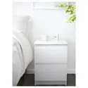 IKEA MALM МАЛЬМ, меблі д / спальні, компл із 4 предм, білий, 140x200 см 394.882.26 фото thumb №5