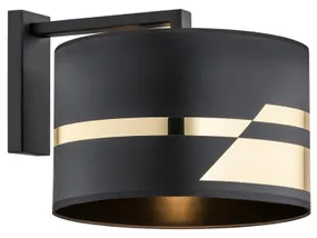 BRW Настінний світильник Metis сталевий чорний і золотий 074748 фото