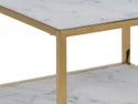 Столик BRW Melar, 45х40 см, белый мрамор / золотой WHITE фото thumb №3