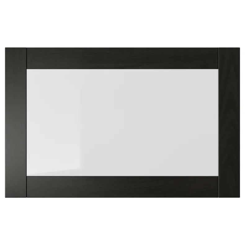 IKEA SINDVIK СІНДВІК, скляні дверцята, чорно-коричневий / прозоре скло, 60x38 см 402.963.11 фото №1
