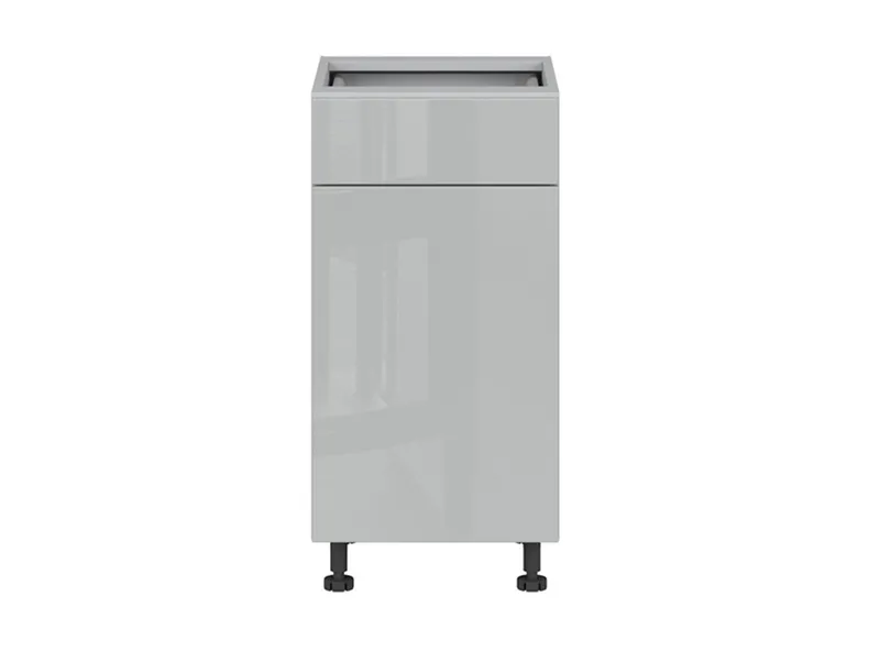 BRW Top Line кухонный базовый шкаф 40 см правый с ящиком soft-close серый глянец, серый гранола/серый глянец TV_D1S_40/82_P/STB-SZG/SP фото №1
