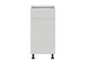 BRW Базовый шкаф Sole для кухни 40 см левый с ящиками светло-серый глянец, альпийский белый/светло-серый глянец FH_D1S_40/82_L/SMB-BAL/XRAL7047 фото thumb №1