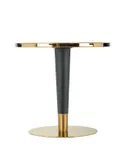 Обеденный стол HALMAR MORATA 79x79 см, белый мрамор / черный / золотой фото thumb №9