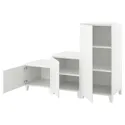 IKEA PLATSA ПЛАТСА, гардероб із 3 дверцятами, білий/ФОННЕС білий, 180x57x133 см 994.368.52 фото thumb №1