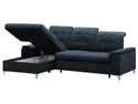 BRW Розкладний кутовий диван Ariado з ящиком для зберігання темно-синій велюр, Vogue 13 NA-ARIADO-RECBK.2F-G3_B85465 фото thumb №4