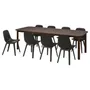 IKEA STRANDTORP СТРАНДТОРП / ODGER ОДГЕР, стол и 8 стульев, коричневый / антрацит, 150 / 205 / 260 см 294.829.89 фото