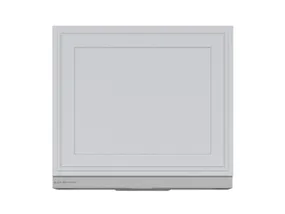 BRW Кухонна верхня шафа Verdi 60 см з витяжкою світло-сіра матова, гренола сірий/світло-сірий матовий FL_GOO_60/50_O_FL_BRW-SZG/JSZM/IX фото